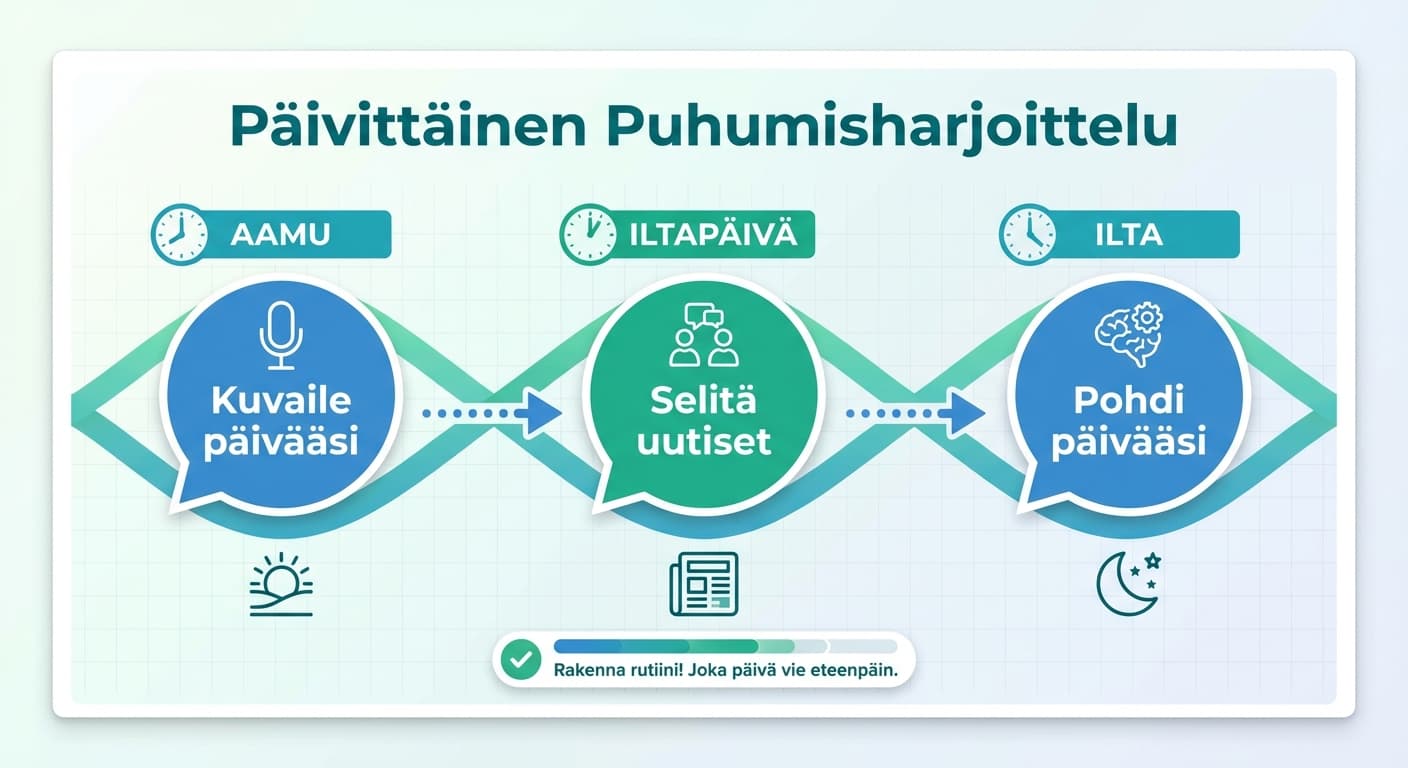 Puhumisen harjoittelu