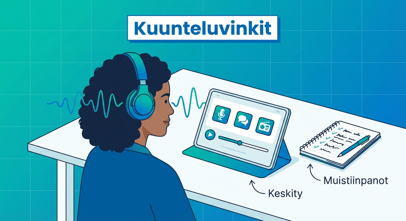 Kuunteluharjoittelun vinkit