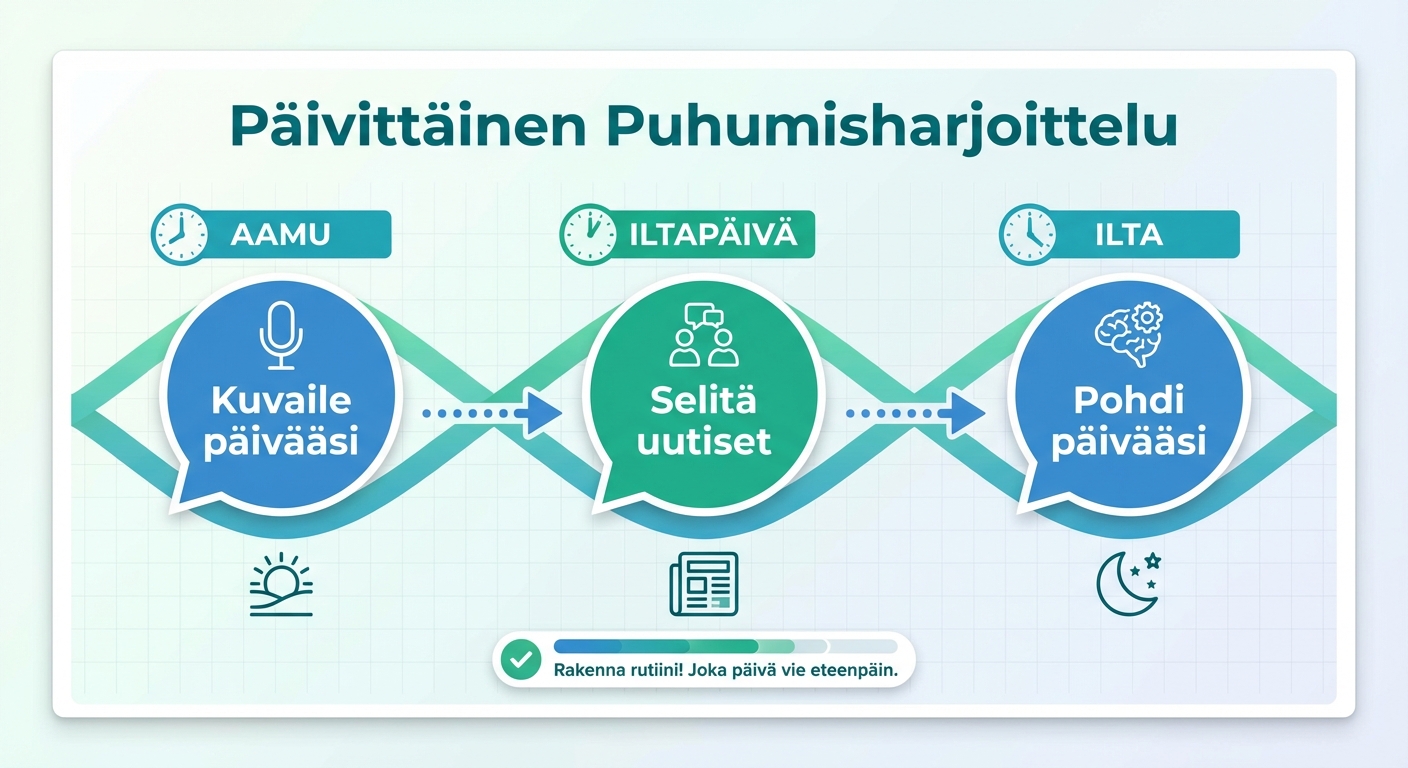 Puhumisen harjoittelu